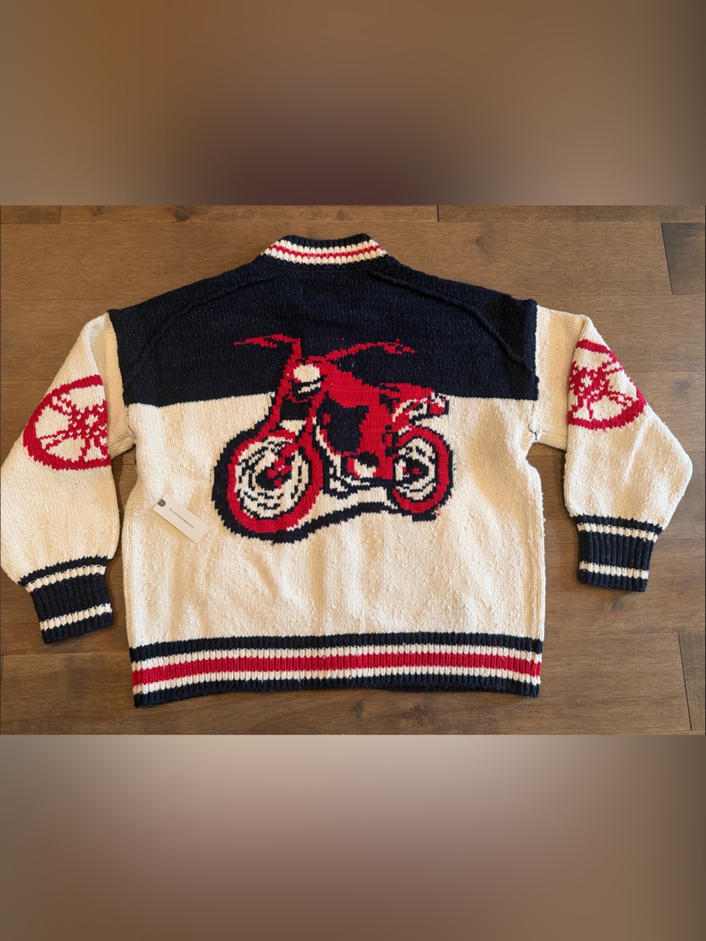 NWT Pilcro Cotton Blend Motorcycle Cardigan Sweater - M - Picture 9 of 9